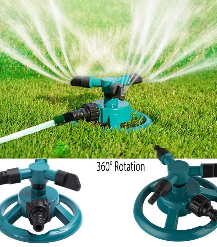Ugello per irrigazione Rotazione automatica a 360 gradi Spruzzo d'acqua Giardino Prato Irrigatore automatico Irrigazione da giardino Forniture per irrigazione